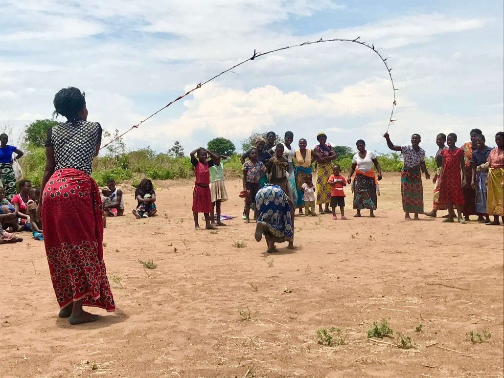 Homestays in Malawi jumping rope