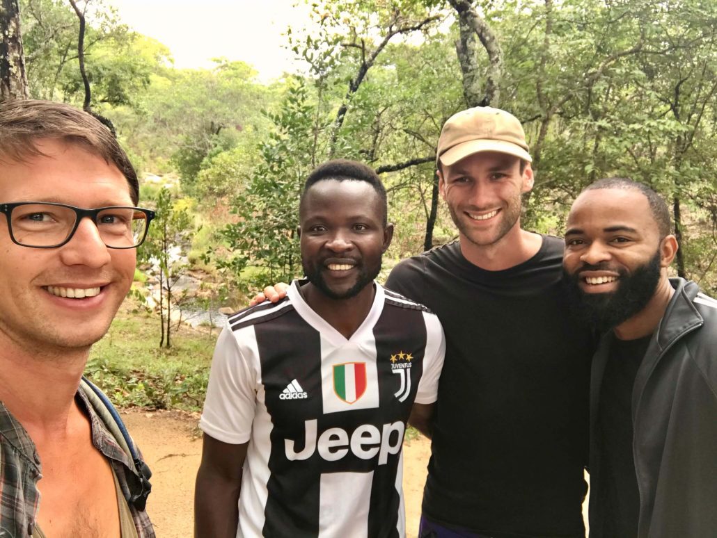 Dilo, Howard, Hessel and Armel on a hike