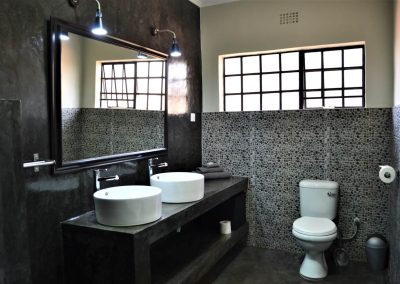 A bathroom of Mitengo house in Lilongwe