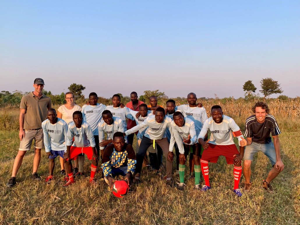 Football team in a Malawian village